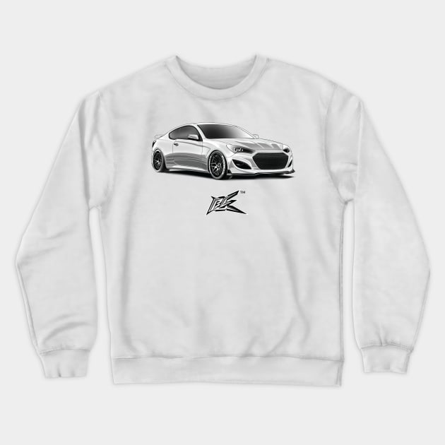 hyundai genesis white Crewneck Sweatshirt by naquash